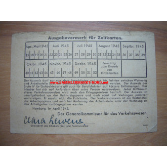 ID Card for use the Hamburger means of transport - The Reich Def