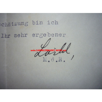 Martin Loibl (Reichstag Abgeordneter) - Autograph