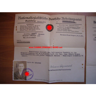 Ausweis & Dokumente - Weibliches NSDAP Mitglied