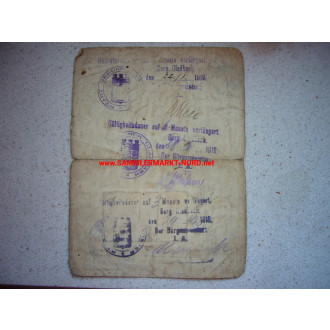 Identity card Bergisch-Gladbach - British occupation 1918