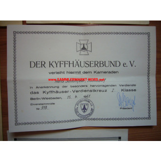 Reichskriegerbund Kyffhäuser - Award document group