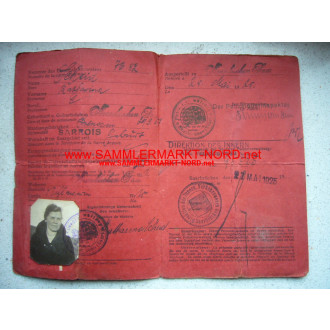 Occupied Saar country - ID card