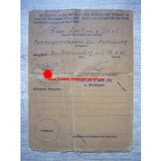 Marinesperrzeugamt Kiel - ID card of a woman