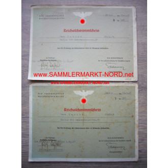2 x BDM swimming certificate - Berlin 1941