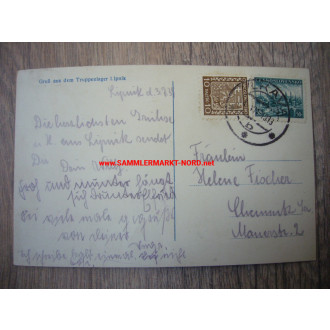 Troop camp Lipnik (Sudetenland) - postcard