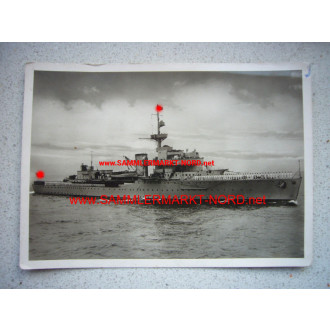 Kriegsmarine artillery school boat "Brummer" - postcard