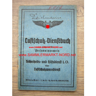 SHD Luftschutz-Dienstbuch - Mannheim & France