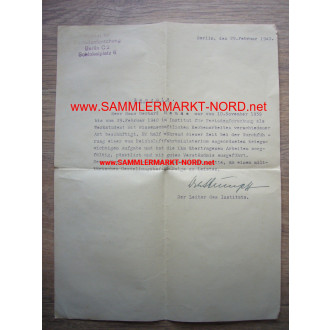 Dr. KARL STUMPFF (astronomer) - autograph (Berlin 1940)