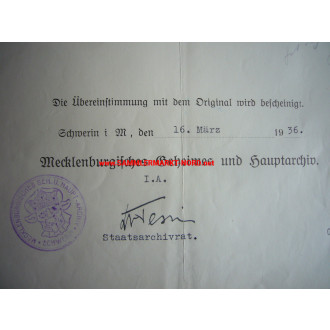 Archivist DR. GEORG TESSIN - military historian - autograph