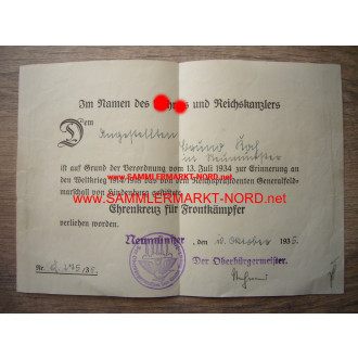 NSDAP Kreisleiter (Neumünster) - MAX STAHMER - Autograph