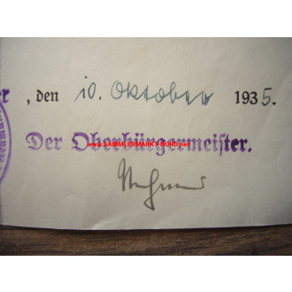 NSDAP Kreisleiter (Neumünster) - MAX STAHMER - Autograph