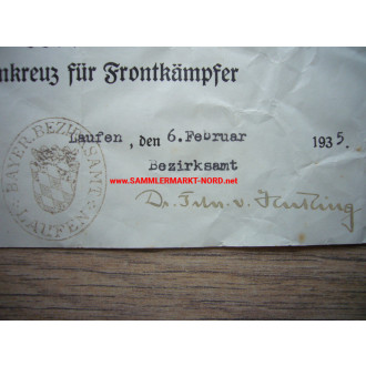 Landrat DR. FREIHERR VON HERTLING - Autograph (Laufen / Bayern)