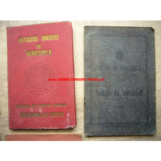 German emigrants to Venezuela - identity cards