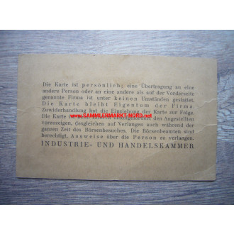 Hamburg Stock Exchange - annual ticket 1942
