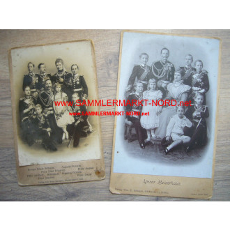 2 x cabinet photo - the german imperial family